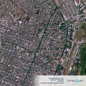 Snímek Buenos Aires pořízený družicí firmy Satellogic v roce 2017.