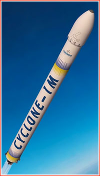 Vizualizace rakety Cyklon-1M