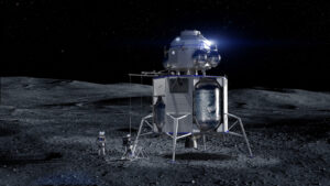 Nákladní lander Blue Moon od Blue Origin byl vybrán do programu CLPS. Prodloužená verze landeru vybavená vzletovým stupněm by mohla dopravovat astronauty