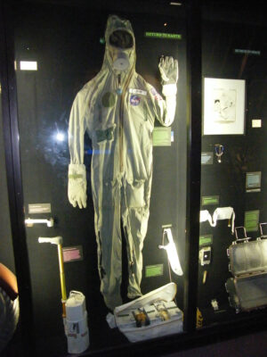 Ochranný oděv Edwina Aldrina v National Air and Space Museum (Washington, D.C.)