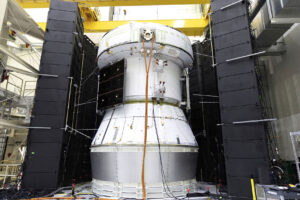 Test servisního modulu pro let Artemis 1 dne 22. května 2019