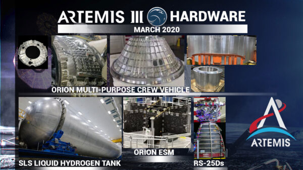Přehled letových dílů pro Artemis III