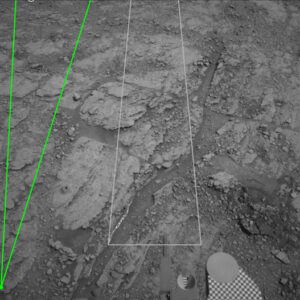 Označování útvarů na snímcích z Marsu.