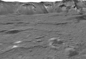 Mozaika snímků kráteru Occator vytvořená ze snímků sondy Dawn.
